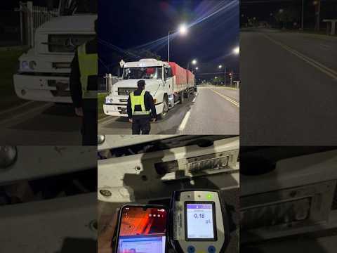 Control de alcoholemia a conductor de camión en RP 21 Pueblo Esther