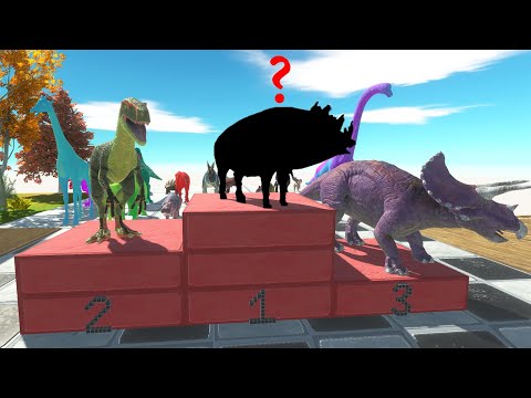 SPEED RACE ALL ANIMALS VS DINOSAUR RUN GET CROWN - Animal Revolt Battle Simulator