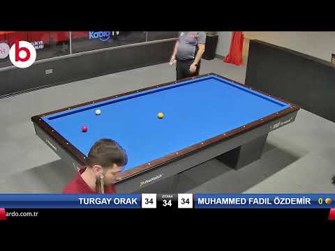 TURGAY ORAK & MUHAMMED FADIL ÖZDEMİR Bilardo Maçı - 2022 ERKEKLER 1.ETAP-FİNAL GRUBU 1/16