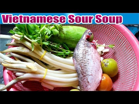 Asian Khmer Cooking food for lunch recipes, Vietnamese Sour Soup, home food factory