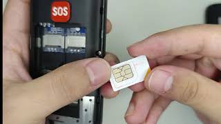 How to install the SIM card on artfone elderly mobile phone？