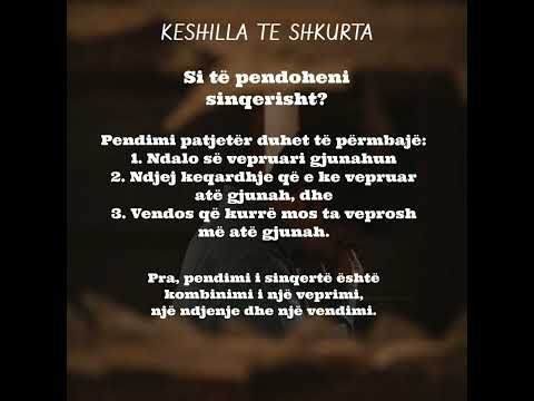 Si të pendohemi sinqerisht?