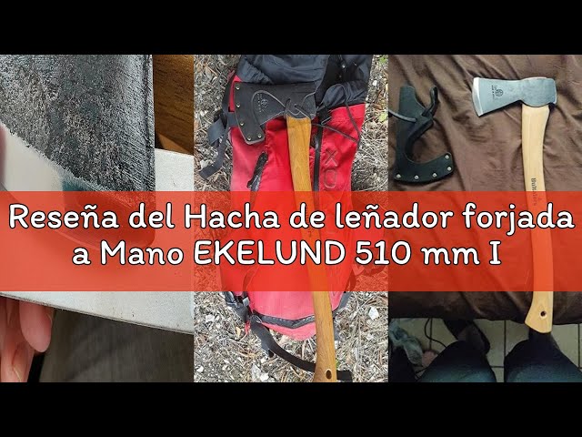 Vídeo relacionado con Hacha de Madera forjada a Mano HY 10 708 mm de Hierro Forjado I Hultafors I Forjada en Suecia I 1620 g Hacha Premium con Mango de Madera de Nogal Americano I Se Puede reafilar I 840144