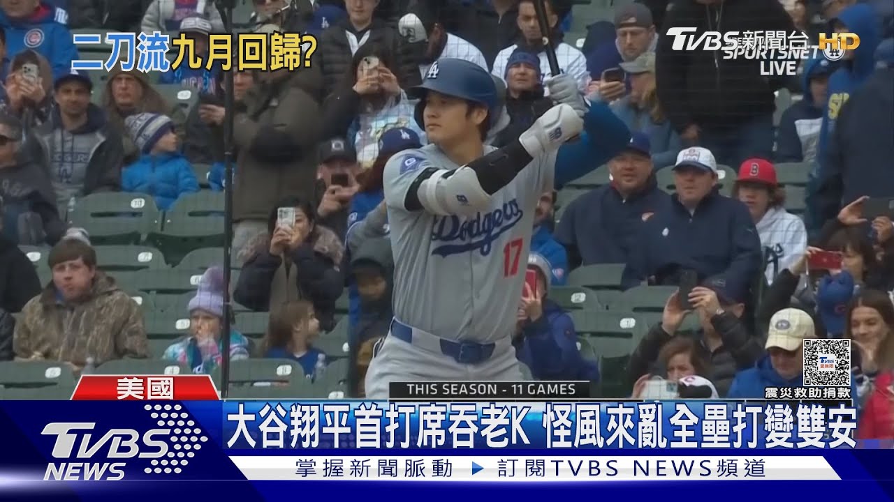 大谷翔平首打席吞老K 怪風來亂全壘打變雙安