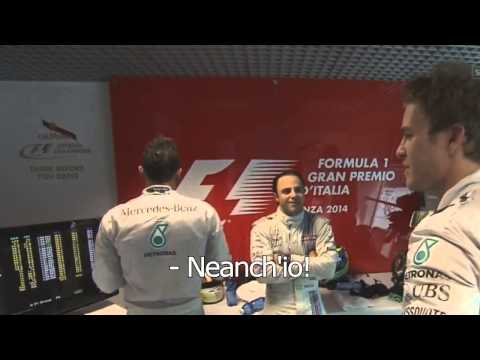 [HD] Nico Rosberg FULL funny scene [Monza 2014]