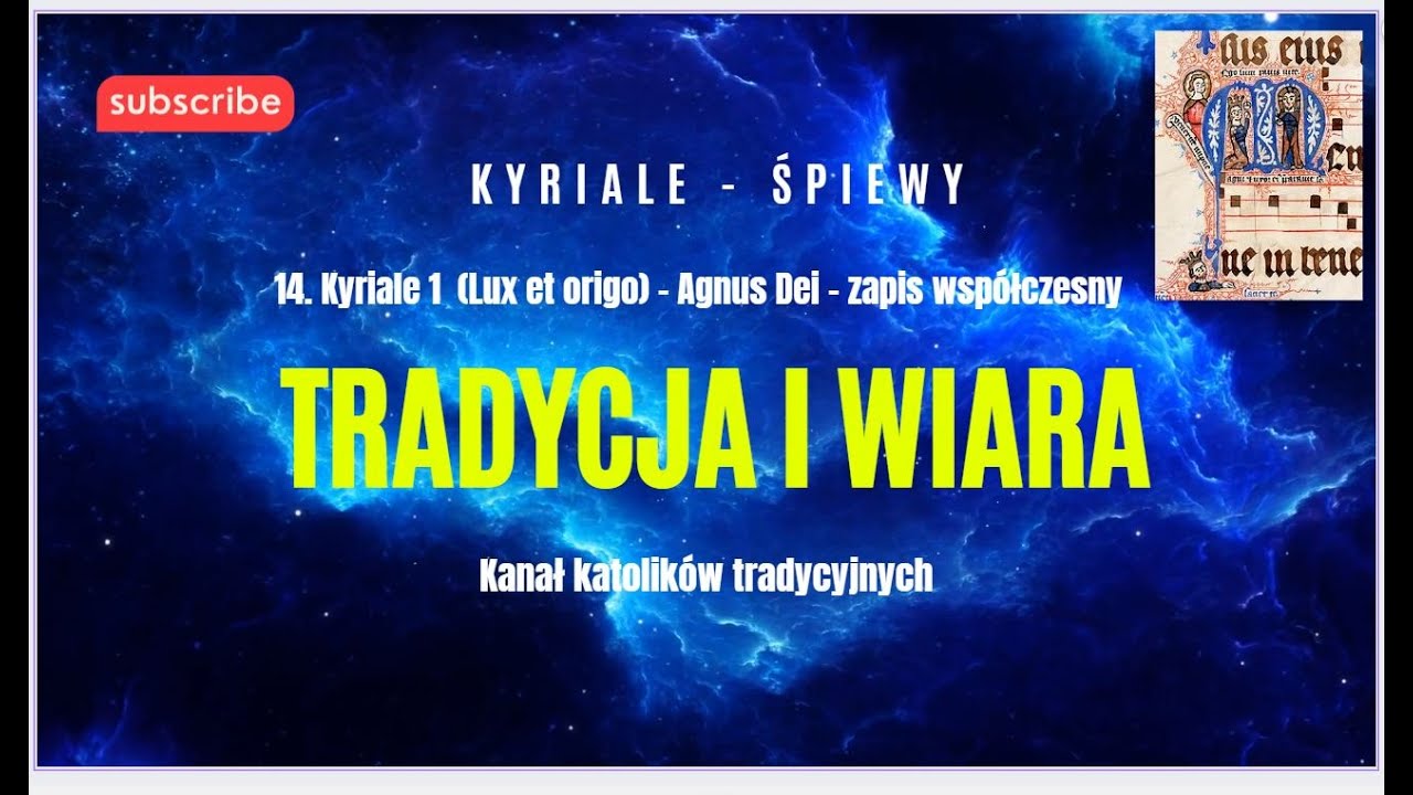 14) Kyriale I (Lux et origo) -  Agnus Dei - zapis współczesny