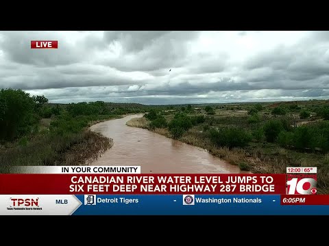 VIDEO: Canadian River floods more than 6 feet after Thursday night storms