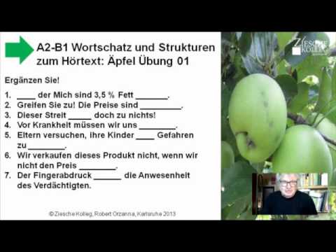 Lektion A2-B1 Üb.01 WS+Strukturen Äpfel können vor Krebs sch