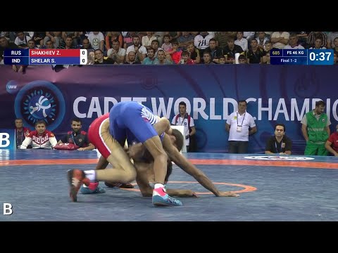 GOLD FS - 46 kg: Z. SHAKHIEV (RUS) df. S. SHELAR (IND) by TF, 0-0