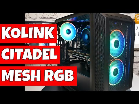 Kolink Citadel Mesh RGB Micro-ATX case – juodos spalvos video