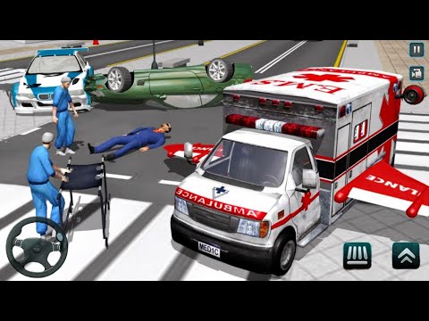 Flying Ambulance Truck Simulator #2 - Emergency City Service - Android Gameplay