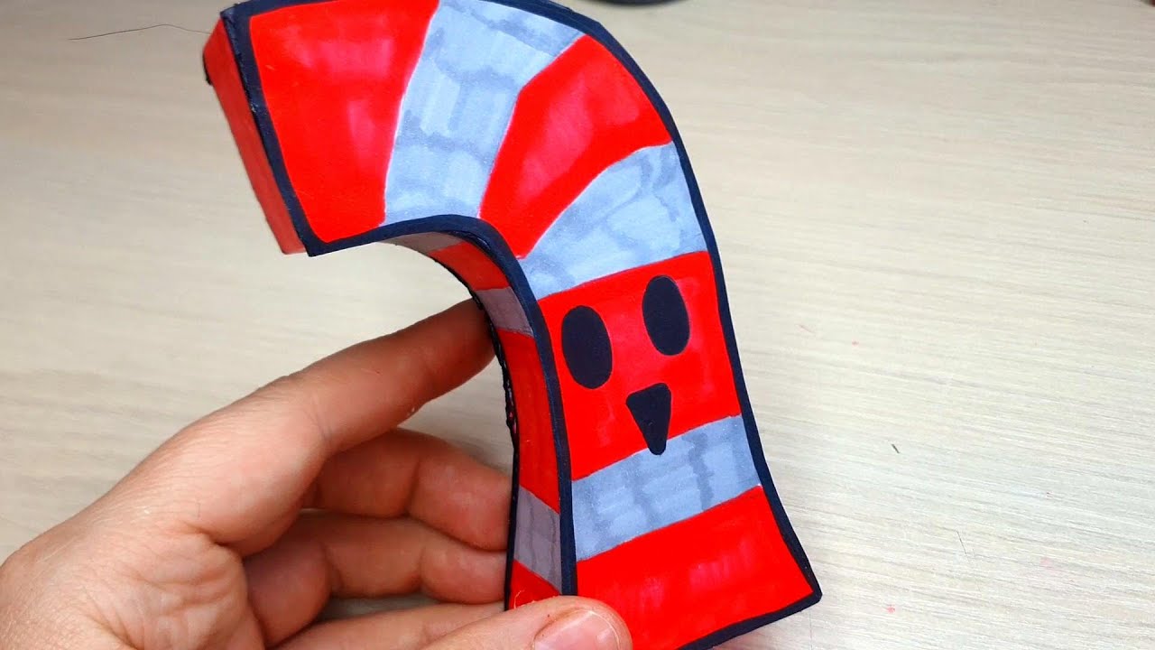 I made a Candy Cane  ‪@ashishpatel2276‬ Sprunki Pyramixed New Interactive OC Paper Craft