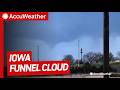 Storm Chaser Tracks Funnel Cloud in Iowa