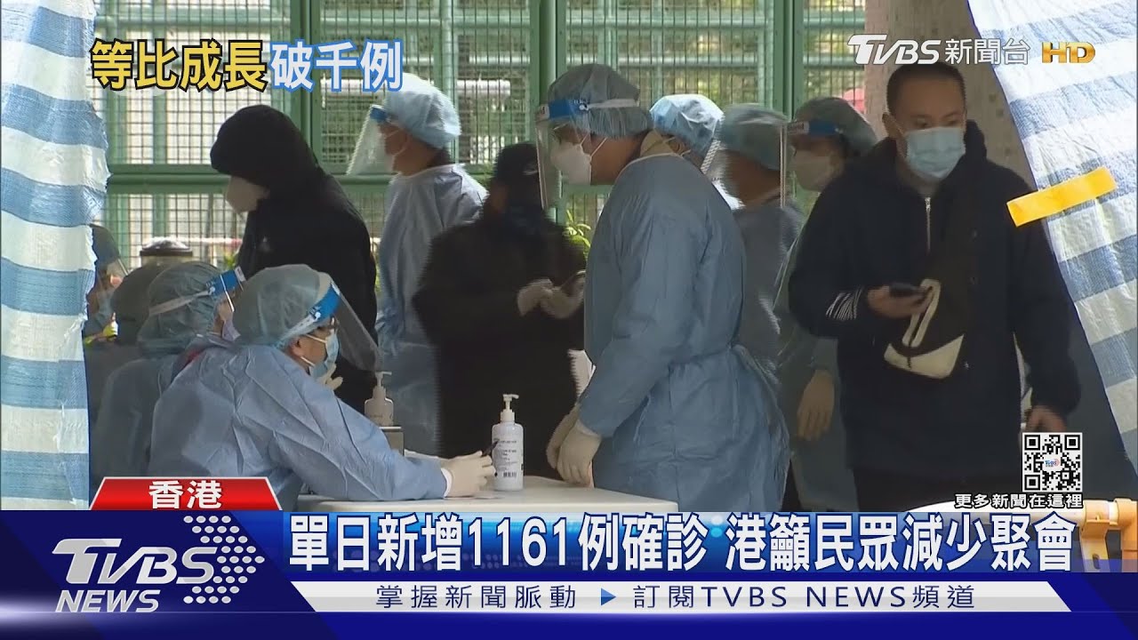 單日新增1161例確診 港籲民眾減少聚會