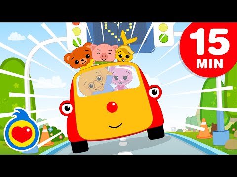 A Roda do Ônibus 🛞🚌🙂 | 15 minutos de Música Infantil | Um Herói do Coração ❤️