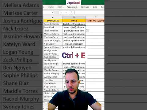 How to create Hundreds of Email Names in Seconds Flash Fill and AutoFill in Excel