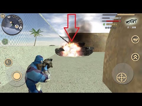 Rope Hero Vice Town - Shoot Army Tank - Rocket Launcher