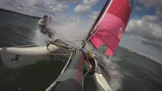 preview picture of video 'Hobie 16 Speed Sailing'
