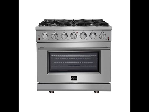FFSGS6239-36 - 36″ Gas Range FORNO ALTA QUALITA Pro-Style Gas 6 Italian Burners 83,000 BTU