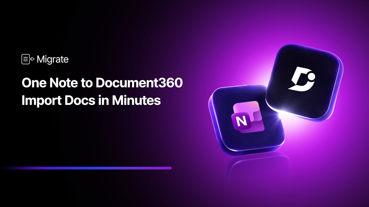How to Import OneNote into a Knowledge Base | Migrate to Document360 video thumbnail