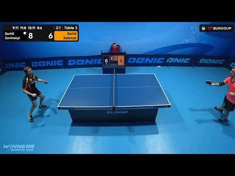 17:35 Serhii Zavinskyi - Serhii Kalenyk 14.08.2023 TT Euro.Cup Ukraine Professional. TABLE 3