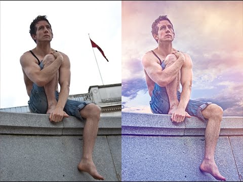 Neon Glow Effect Portrait Photoshop Tutorial