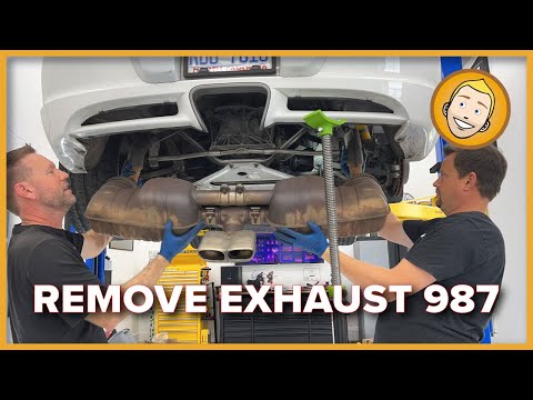 Porsche Cayman S 987 Exhaust Removal