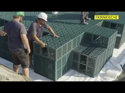 Rigofill inspect: installation of storage/infiltration system for stormwater retention | FRÄNKISCHE