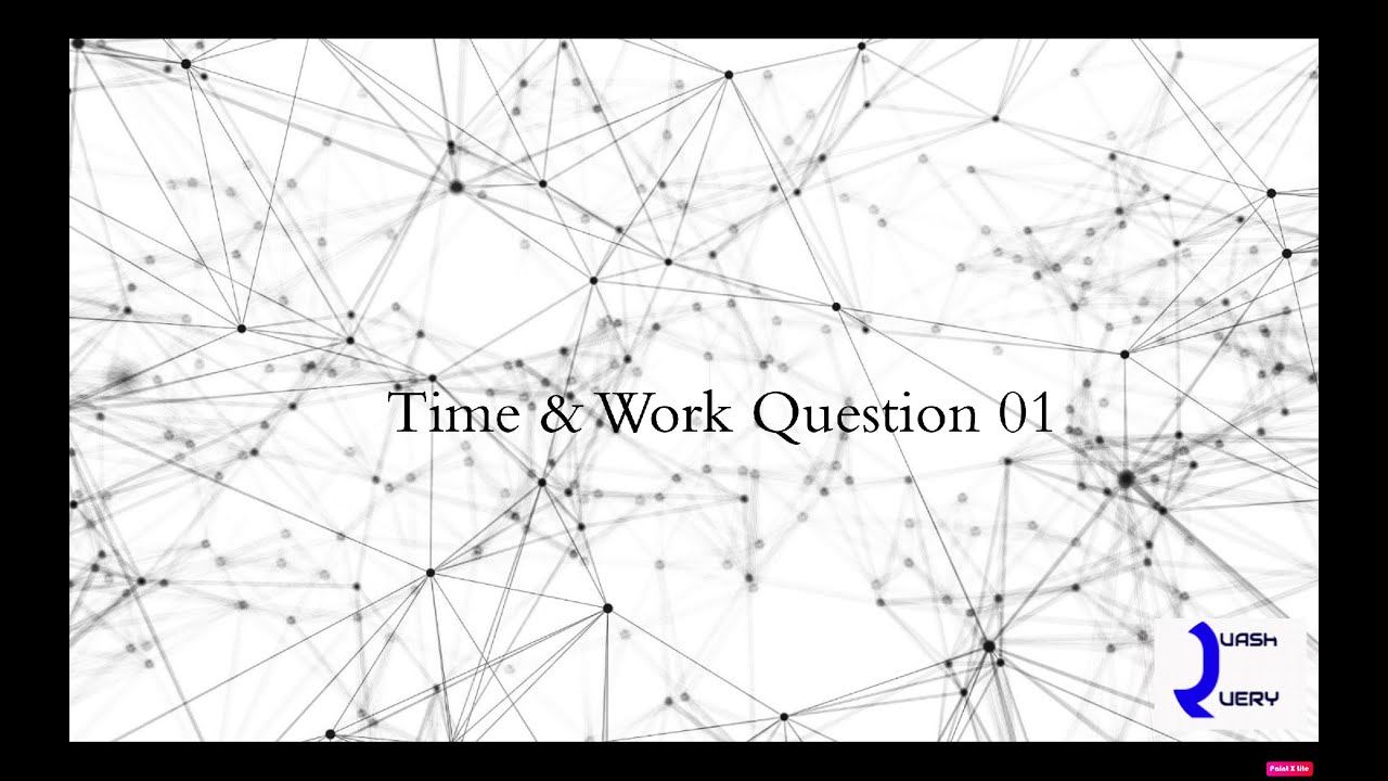 Pipes & Cisterns Solved Example 01