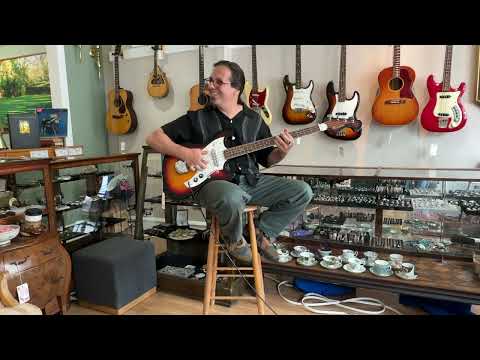 1960s MIJ Rexina Kawai Teisco Short Scale Electric Bass Guitar~Tri Tone Brown Sunburst~Lots of Mojo!~VIDEO! image 24