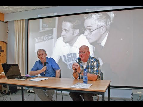 'Offshore Radio' expert Hans Knot being interviewed by Martin van der Ven
