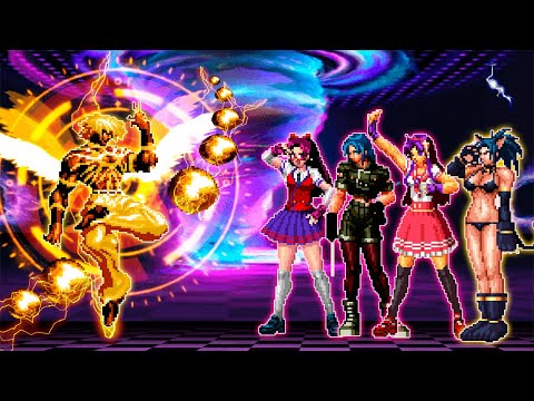 GOD-METAL OROCHI VS ATENA/LEONA TEAM! KOF MUGEN