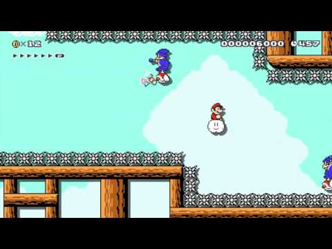 6-4 Scaffolding Scuffle by Zachary - Super Mario Maker - No Commentary 1AD