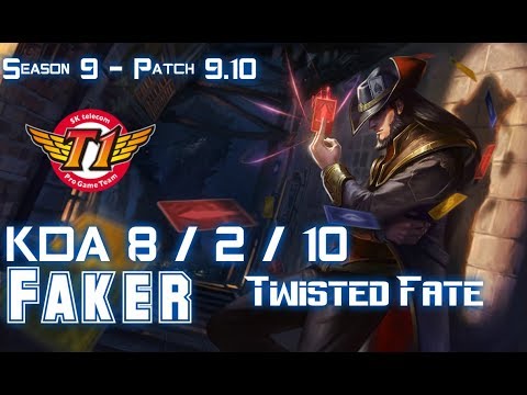 SKT T1 Faker TWISTED FATE vs VLADIMIR Mid - Patch 9.10 KR Ranked