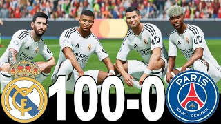 FC 25 -MESSI RONALDO NEYMAR & MBAPPE | ALL STARS | REAL MADRID 100-0 PSG