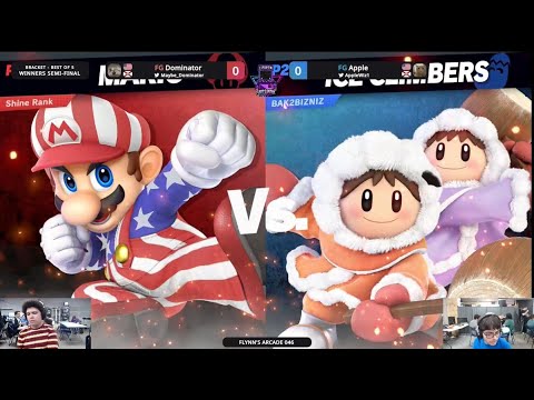 Flynn's Arcade 046 Winners Semis - FG | Dominator (Mario) Vs FG | Apple (Ice Climbers) SSBU ULTIMATE