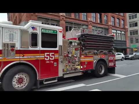 FDNY LITTLE ITALY Rolling By UP CLOSE Engine 55 NYC