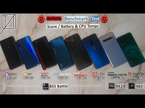 S10 5G vs Nova 5 Pro vs K20 Pro vs Mi 9 vs Z6 Pro vs Axon 10 Pro vs 1+7 Pro vs RM3 AnTuTu Bench Test