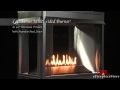 Empire 24" Multi-Sided Black Polished Crushed Ventless Natural Gas Fire Glass Set and Intermittent Loft Burner