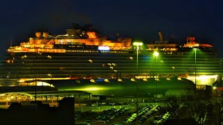 cruise ship MV Sky princess arriving to Southampton
