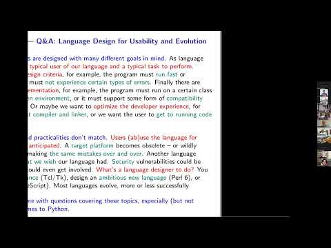 Guido van Rossum (Invited Talk) - Q&A--Language Design for Usability and Evolution