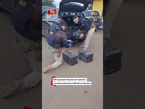PRF apreende 76 quilos de maconha e prende motorista na BR-386 em Sarandi