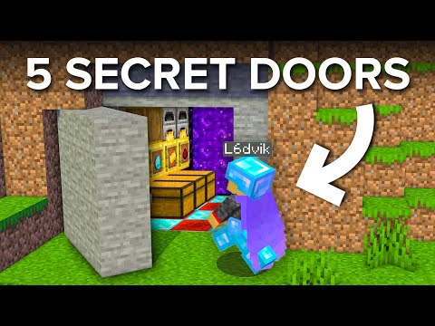 5 EASY Secret Doors To Build in Minecraft