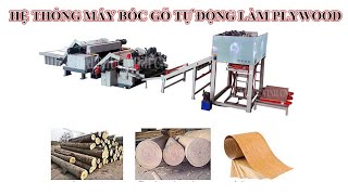 Máy bóc gỗ tự động sản xuất ván Plywood | Woodmaster