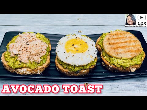AVOCADO TOAST 3 WAYS | Keto Avocado Toast Recipe | Tuna Avocado Toast | Healthy Breakfast Recipe
