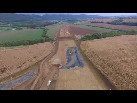 Dostavba dálnice D1 Přerov Lipník- DJI Phantom 3 Advanced (část od Trnávky až po Lipník nad Bečvou)