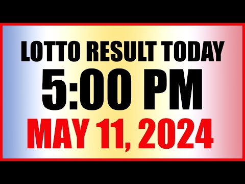 Lotto Result Today 5pm May 11, 2024 Swertres Ez2 Pcso