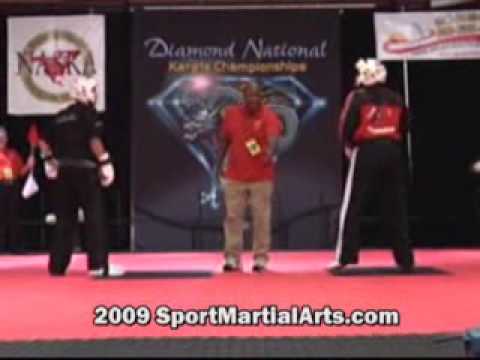 Mike Pombiero v Davey Anderson - Men's team sparring - 2009 Diamond Nationals