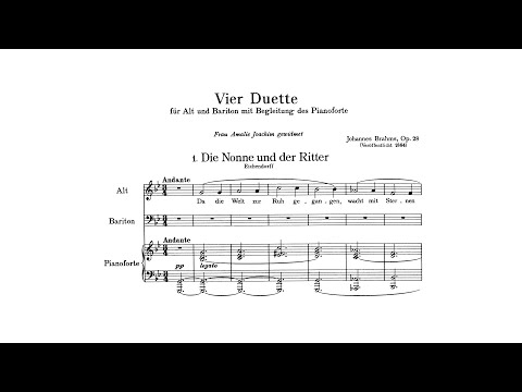 Brahms: 4 Duets, Op. 28 (with Score)