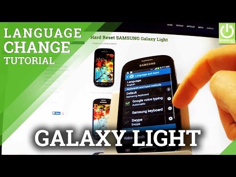 Choose Langauge in SAMSUNG Galaxy Light - SAMSUNG Language